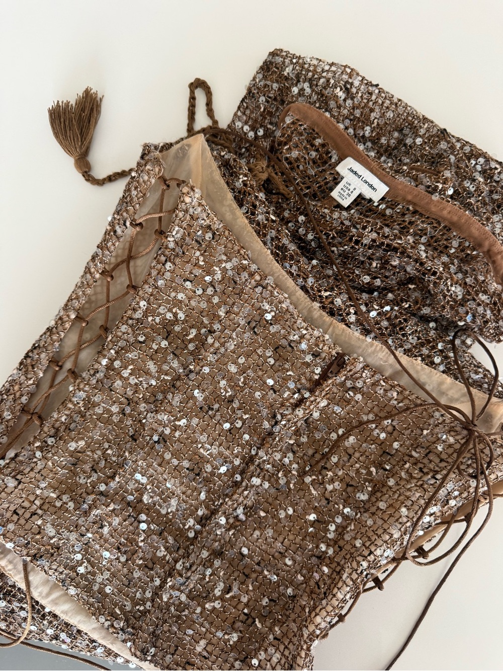 Jaded London Deva Sequin Knit Corset and Trousers - Picture 4 of 4